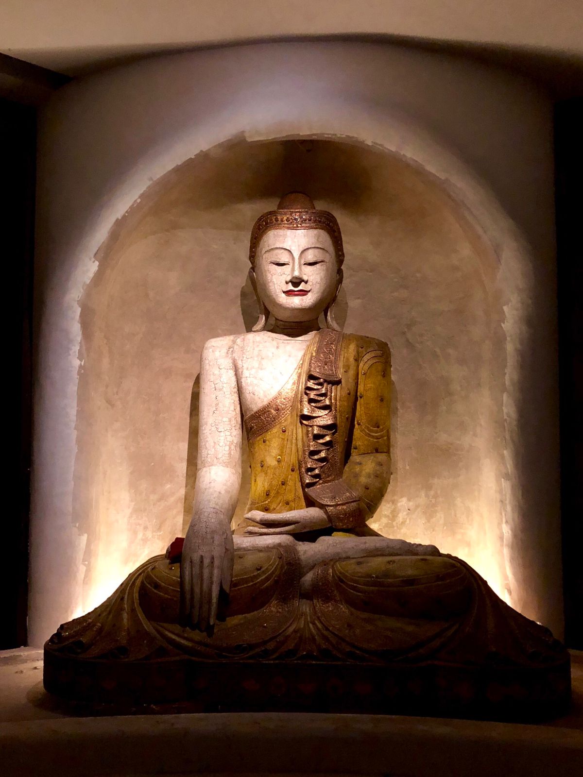 Sacred Buddha statue at Theravada Buddhist monastery Mexico - Paññābhūmi Temple